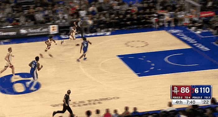 火箭队主场击败76人队